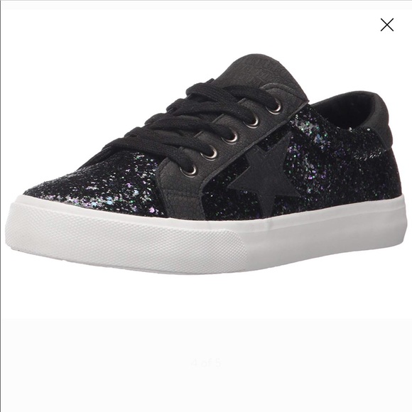 Not Rated Shoes - Not Rated Illana Black Glitter Sneakers - 8.5